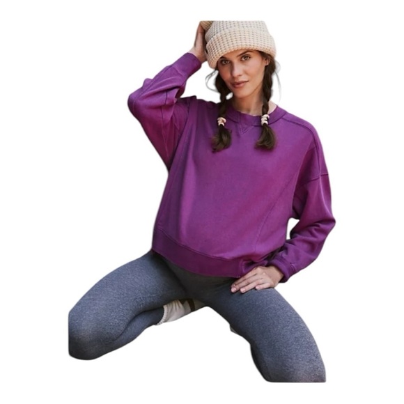 FP Movement X Hatch Intercept Maternity Pullover Sweatshirt in Fluorescent Berry - Picture 1 of 9